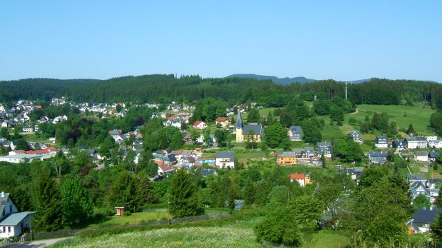 Blick Christuskirche im Luftkurort Stützerbach